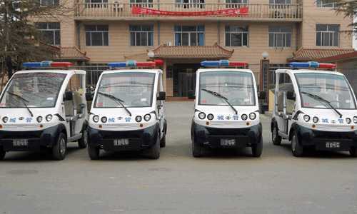 躍迪電動巡邏車饒陽縣住建局配備現場